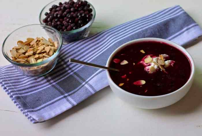 Recipe for blueberry soup