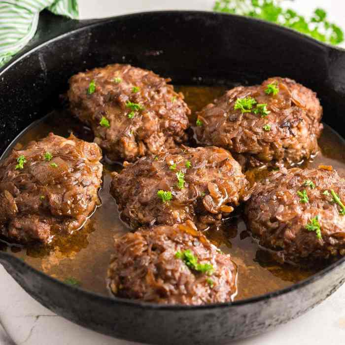 Old fashioned salisbury steak recipe with onion soup mix