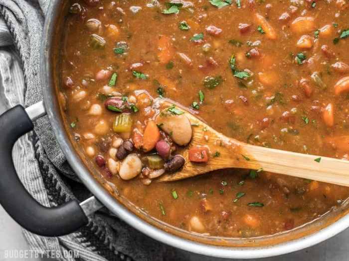 Recipes for bean soup vegetarian