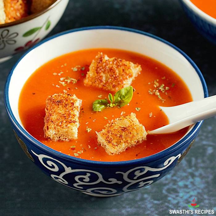 Recipe for homemade tomato soup using fresh tomatoes